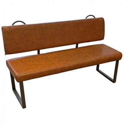 Ravensburg Faux Leather Bench - Tan